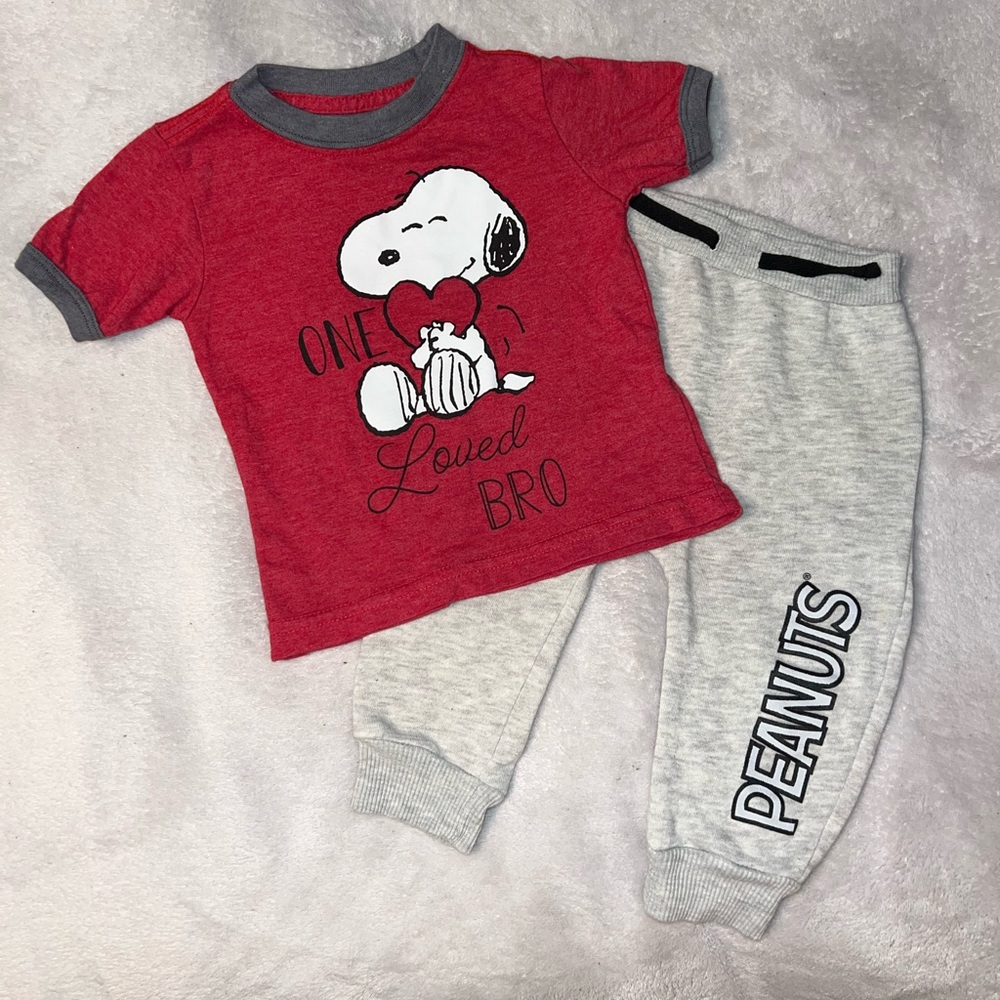 peanuts/ snoopy outfit valentines themed size 2T